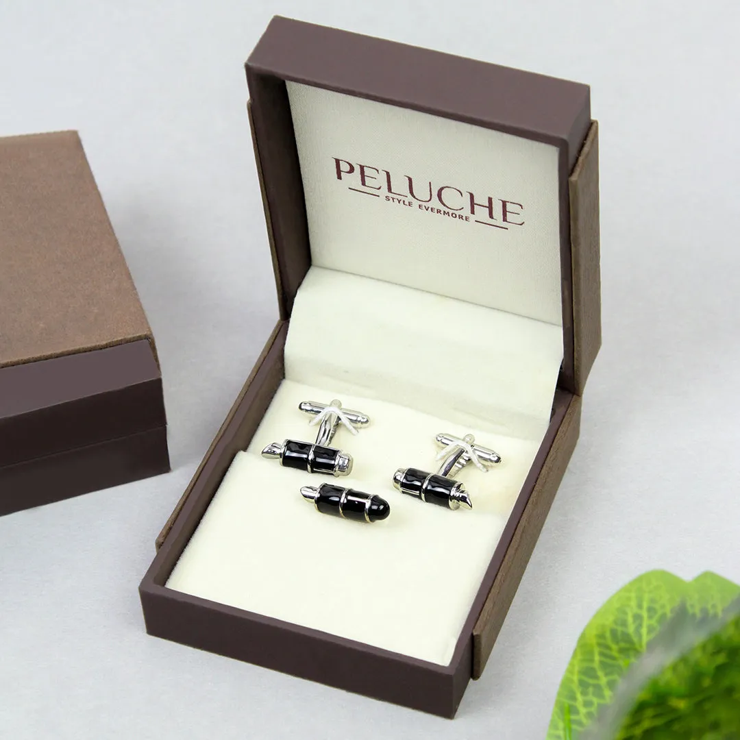 Peluche The Writer's Friend Set Cufflink and lapel Pin Set