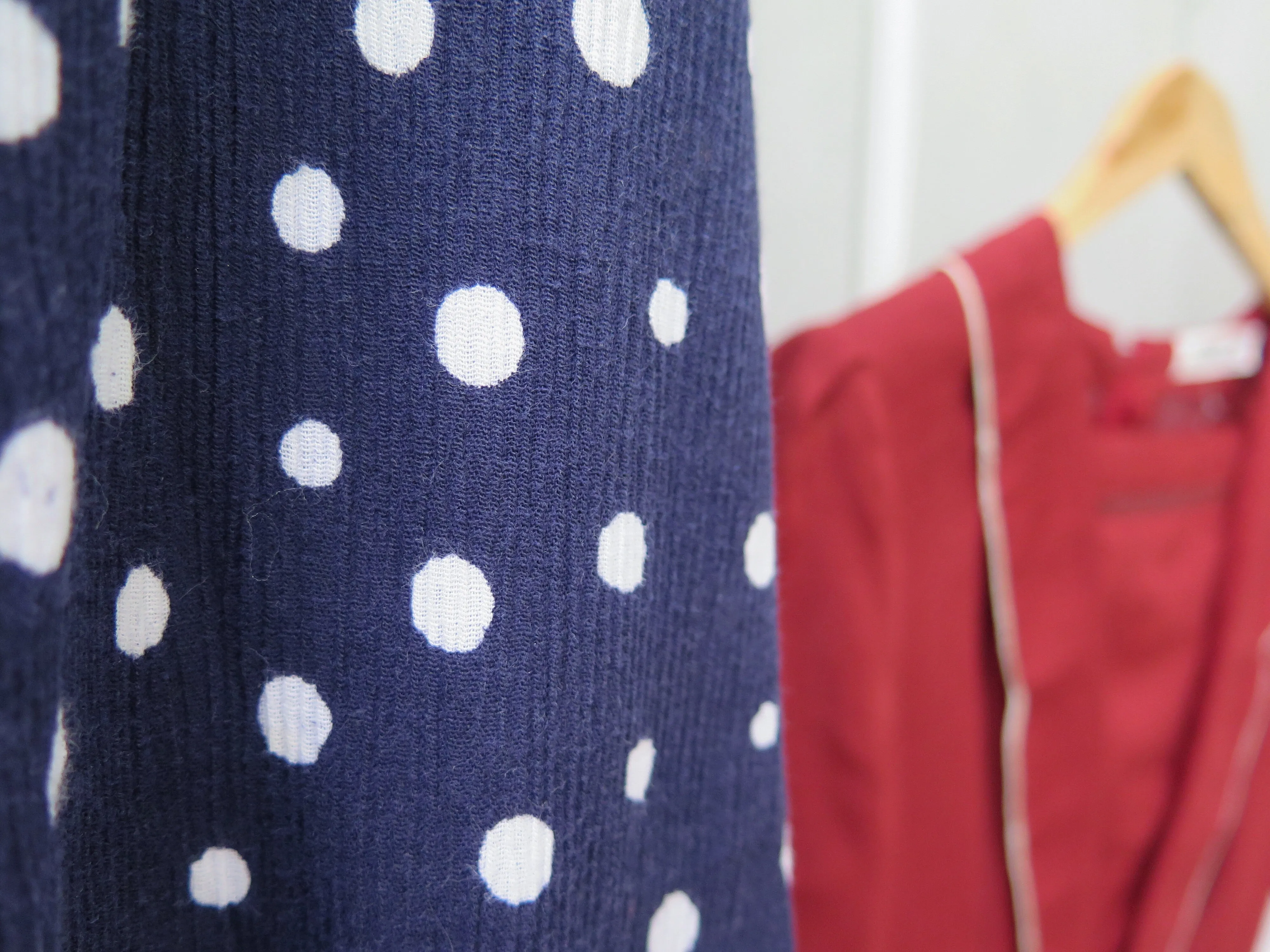Peri | Vintage 1980s 1990s blue white polka dots crinkled cotton sleeveless dress 