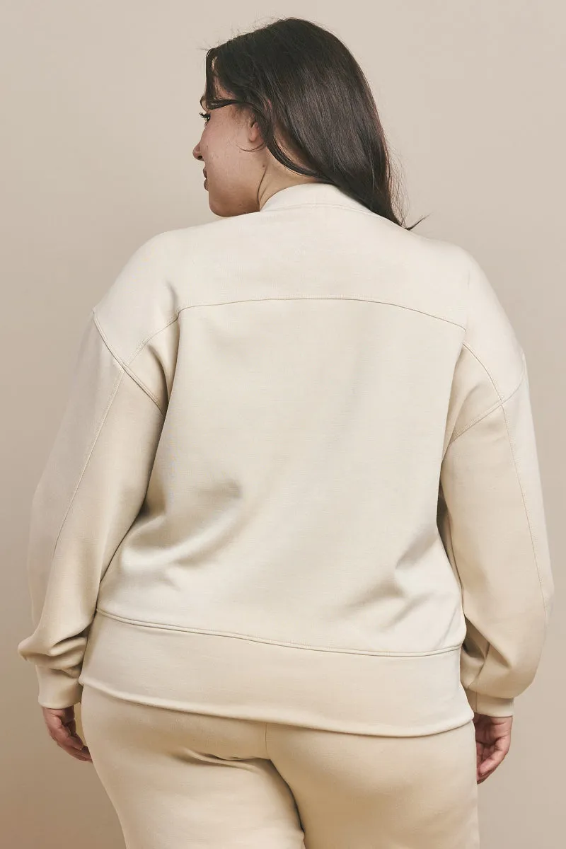Plus Size Women’s Soft Scuba Pullover Sweater
