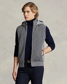 Polo Ralph Lauren Hybrid Regular Fit Full Zip Hooded Sweater Vest XL Grey