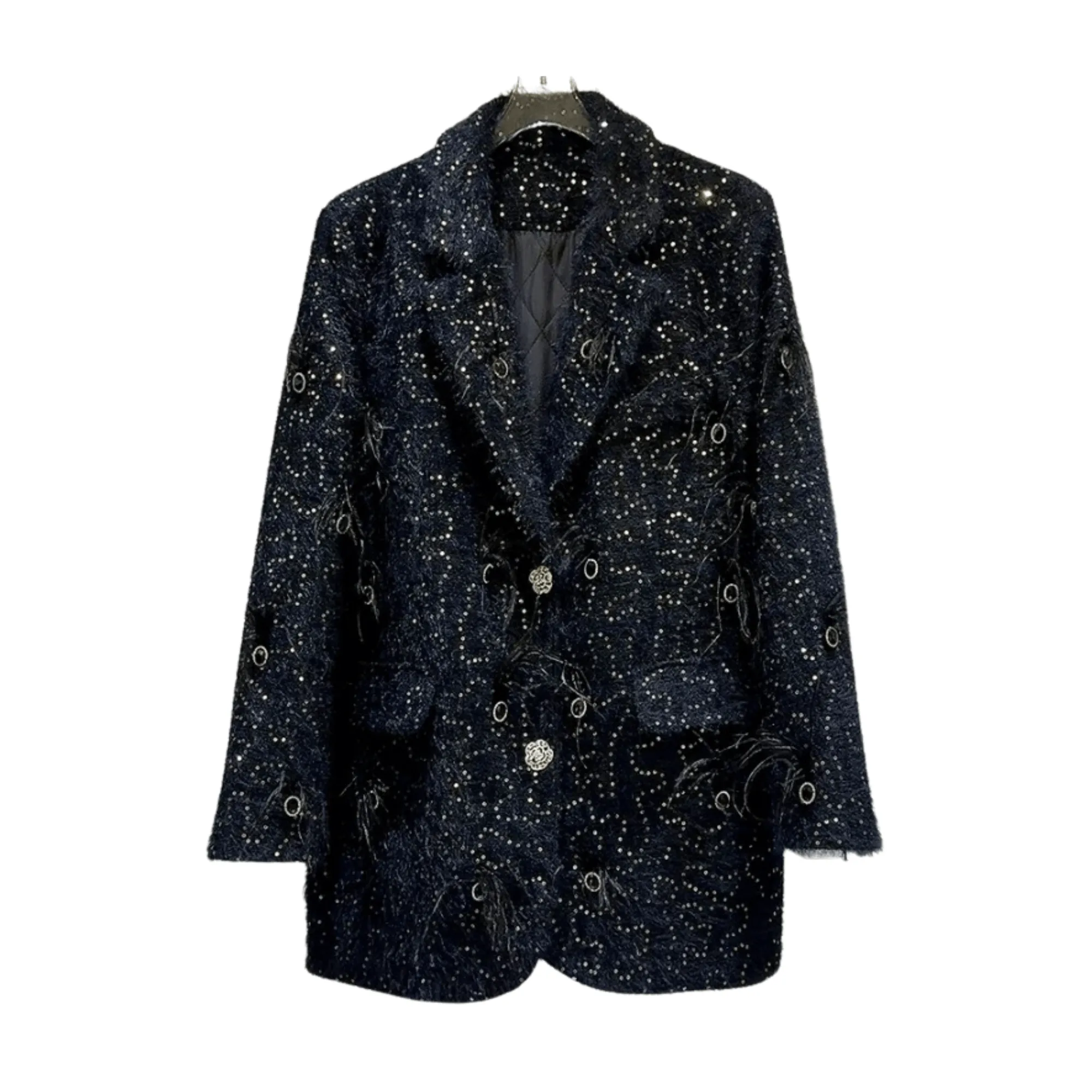 Pre Order:  Downy Sequined Woolen Blazer