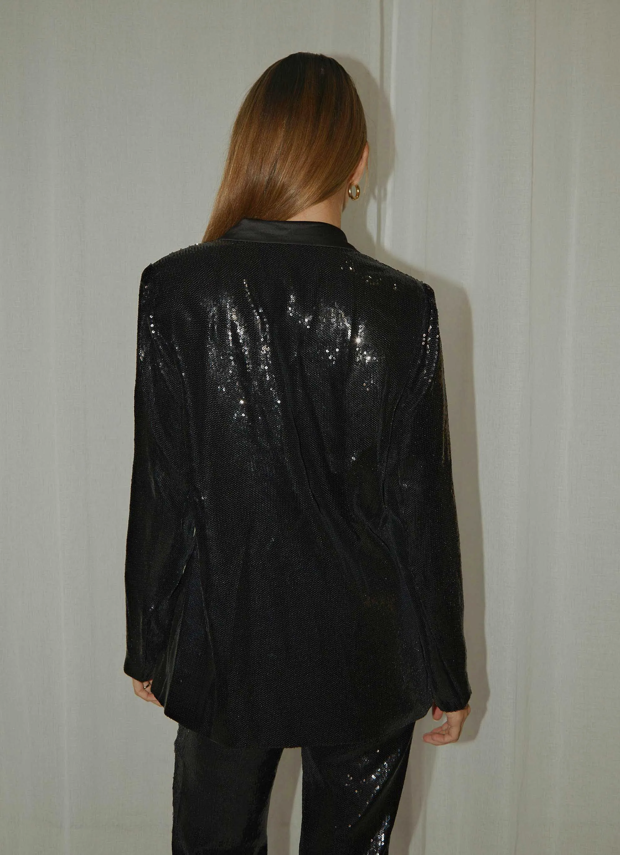 Prince Sequin Blazer - Black