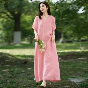 Prom dresses - Loose Fit A-Line Summer Pink Robe