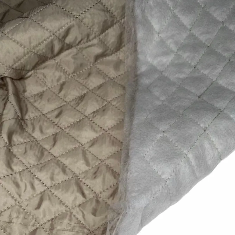 Quilted Nylon - Diamonds - Beige