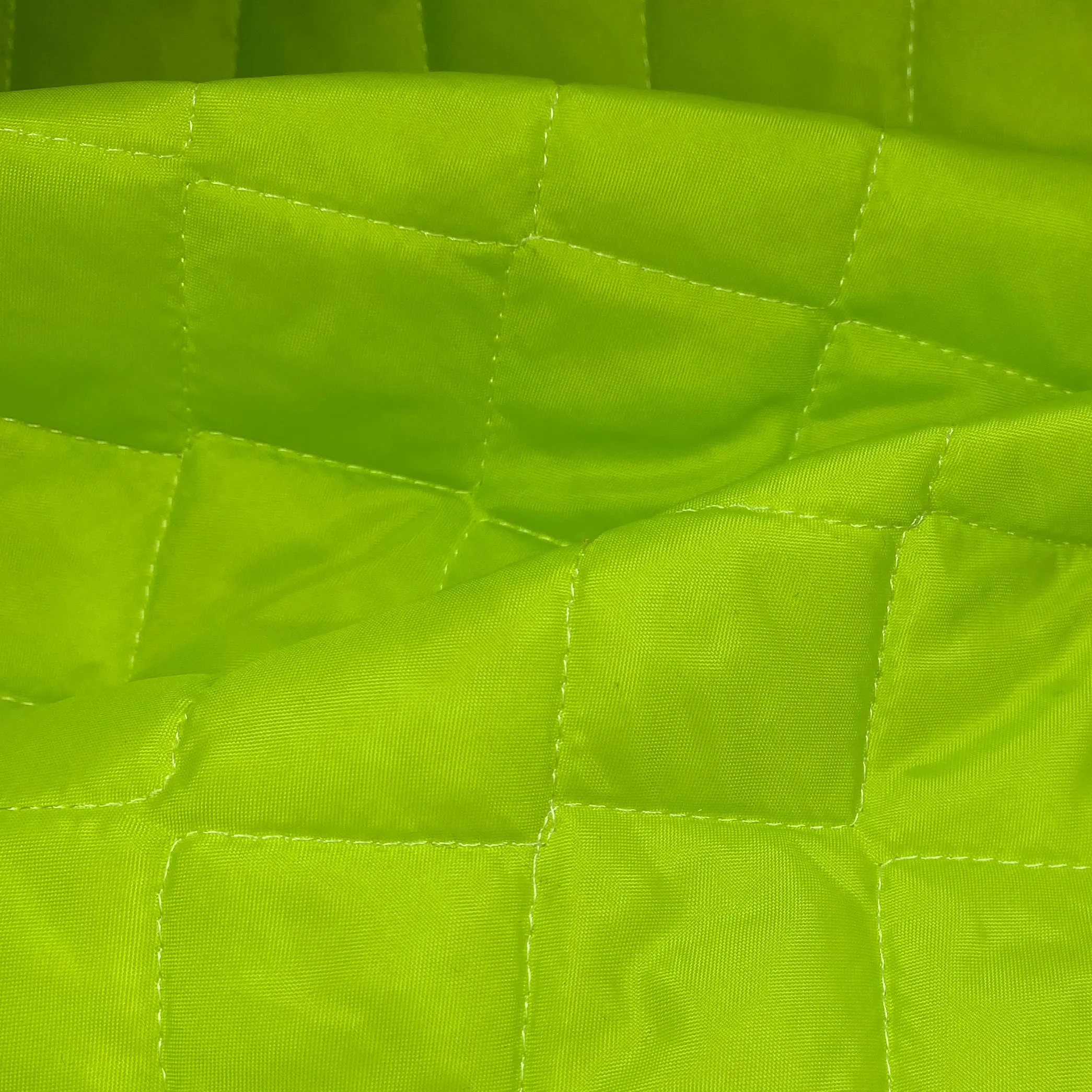 Quilted Nylon - Square - Neon Yellow