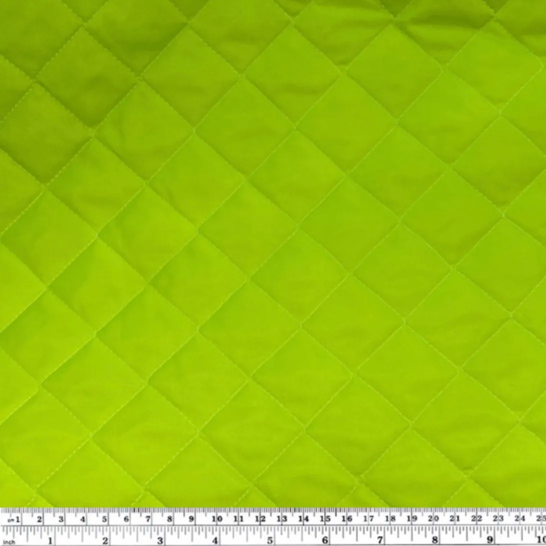 Quilted Nylon - Square - Neon Yellow