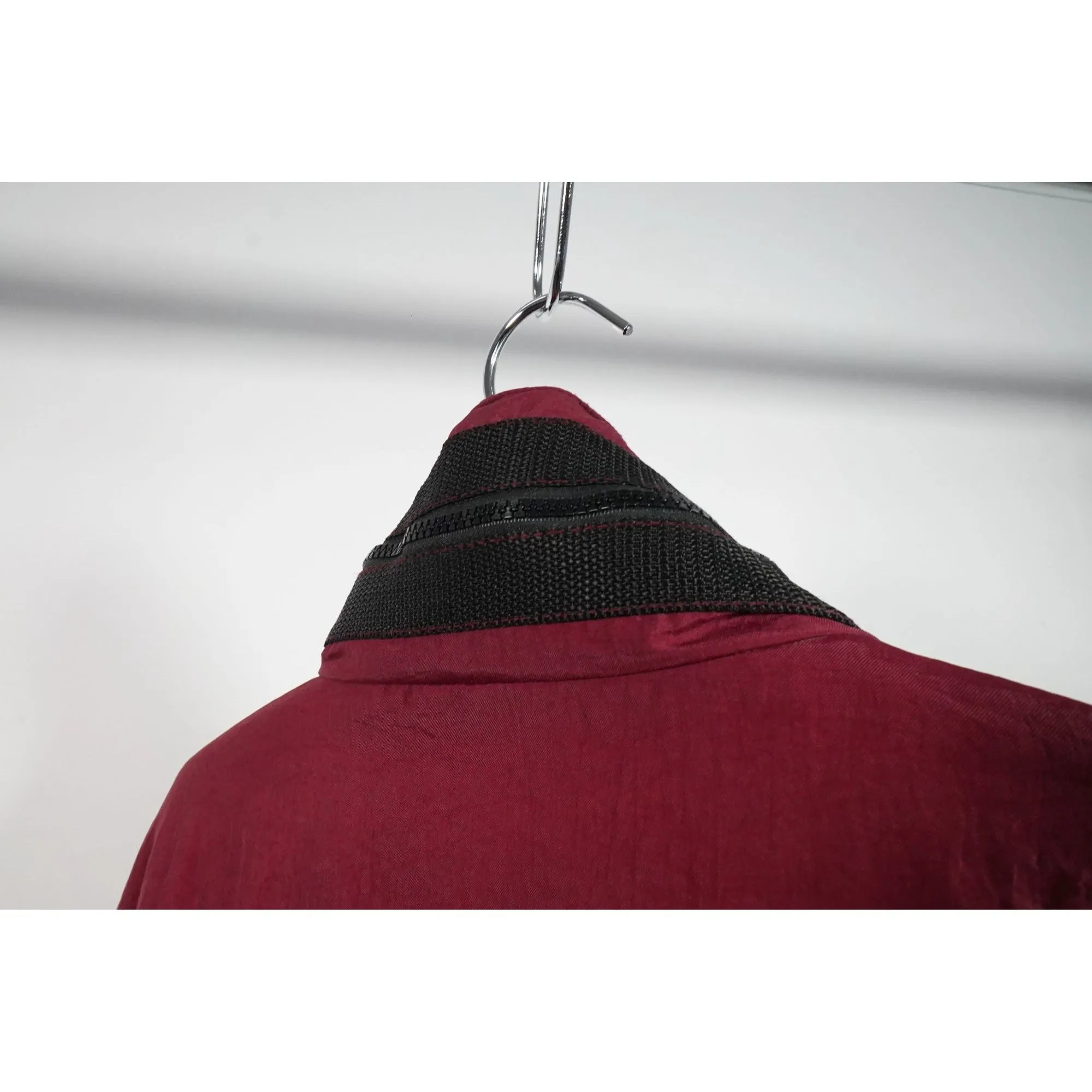 "Retail" Vintage Champion VT Virginia Tech Snap/Full Zip Puffer Jacket Black/Maroon XL