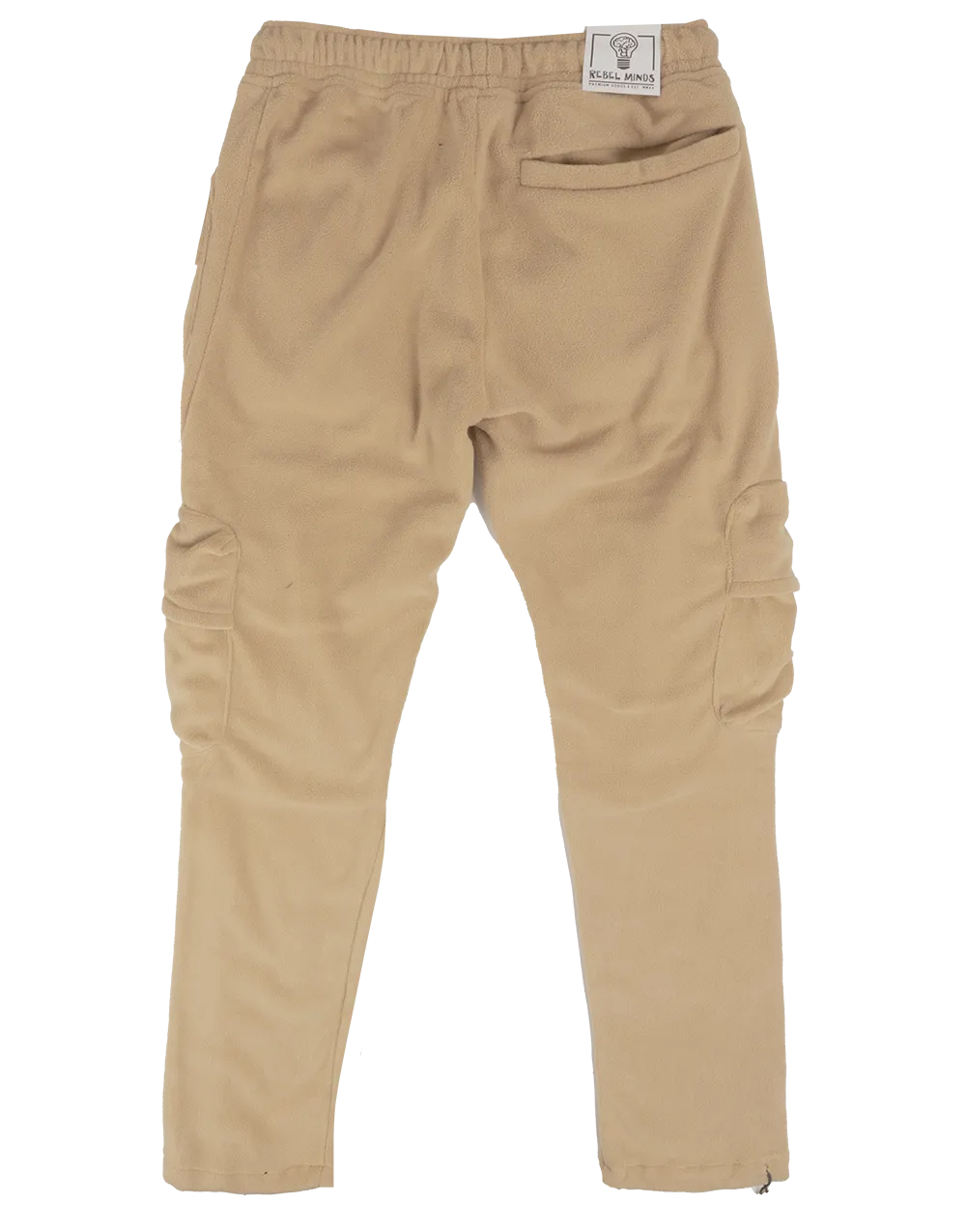 REBEL MINDS FLEECE CARGO PANTS CARAMEL - 122-421