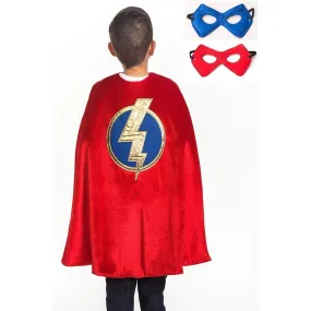 Red hero cape & mask set for boys