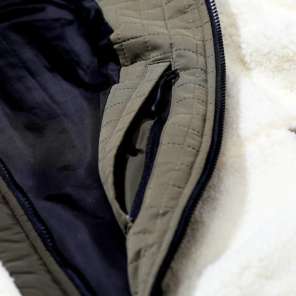 RYC FLEECE JACKET CREAM / KHAKI