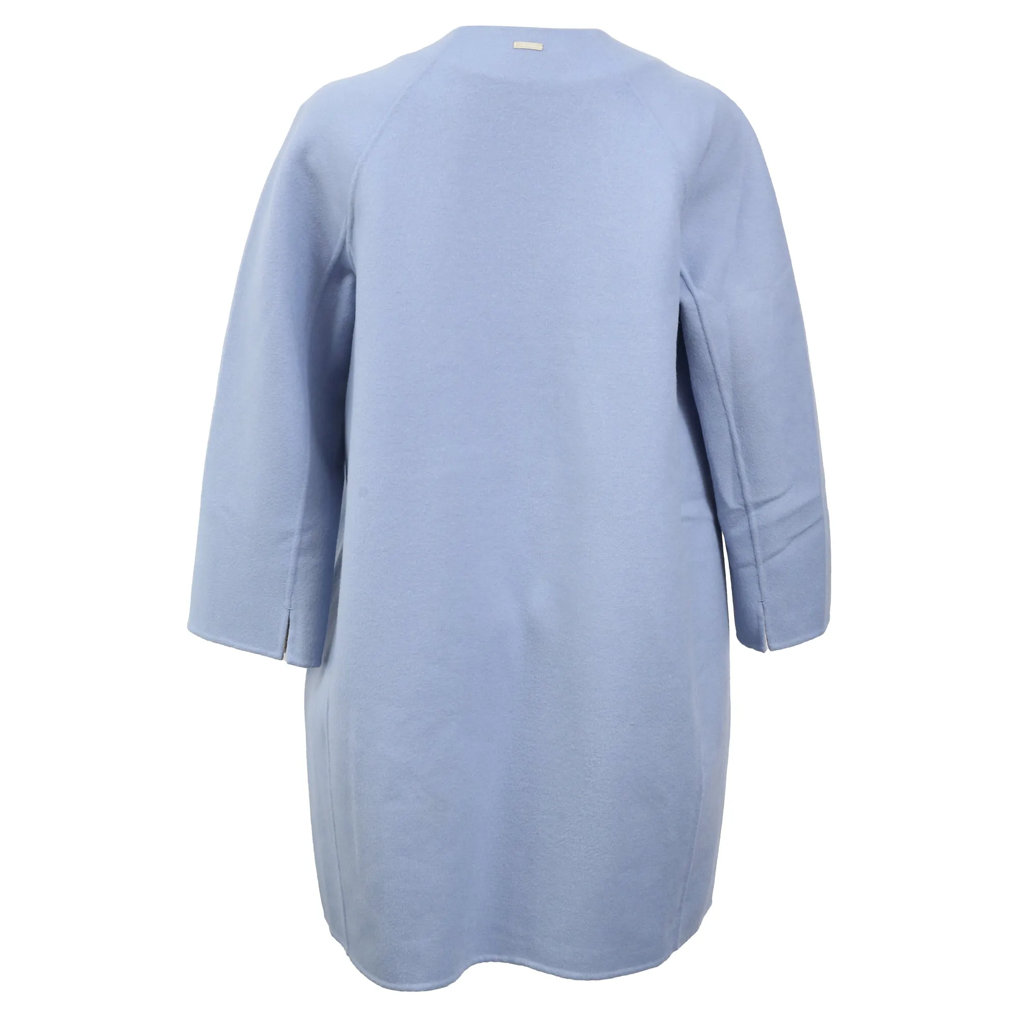 'S Max Mara Unito Angora Coat in Light Blue Virgin Wool