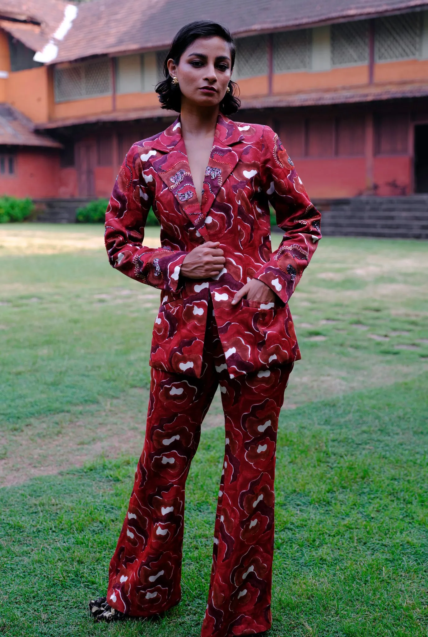 Salima Silk Pantsuit