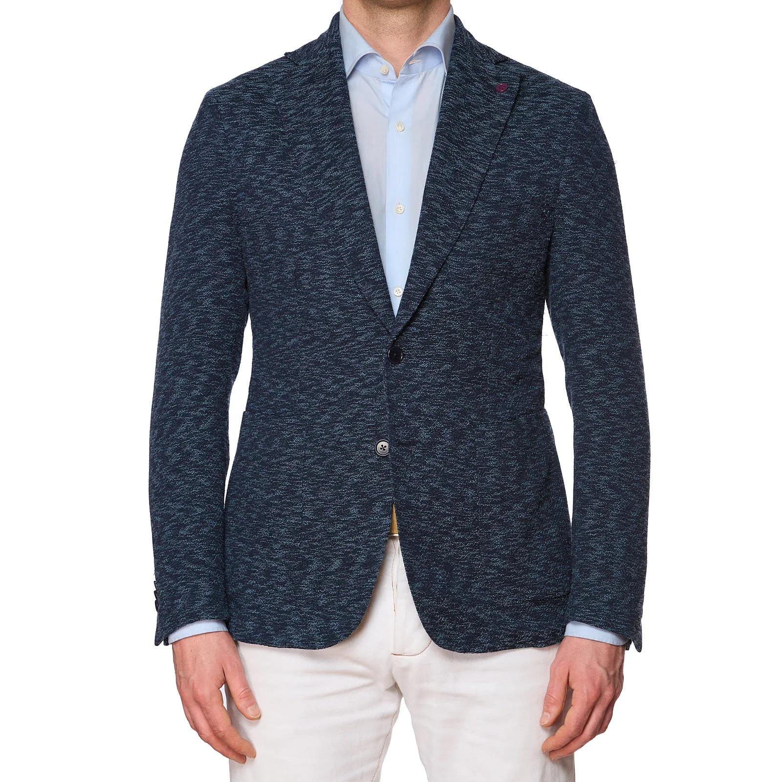 SARTORIA PARTENOPEA Blue Cotton Jacket Blazer EU 48 NEW US 38 Current Model