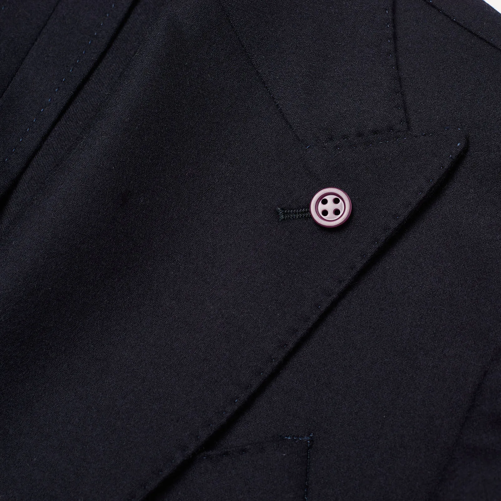 SARTORIA PARTENOPEA Navy Blue Wool-Cashmere DB Jacket Blazer EU 50 NEW US 40