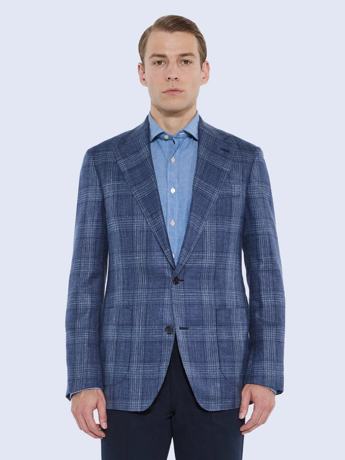 Scala Blazer - Indigo Tonal Overcheck