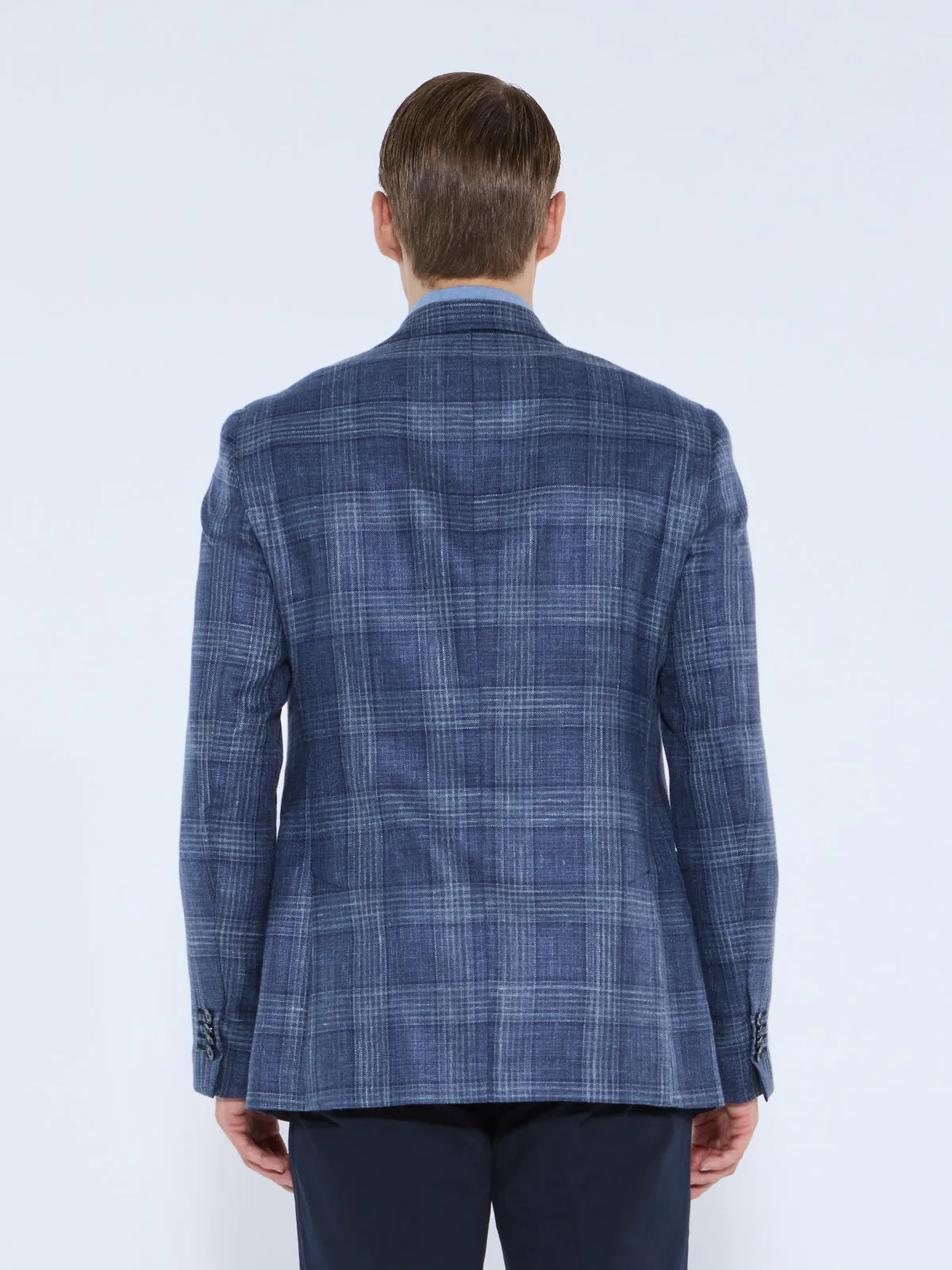 Scala Blazer - Indigo Tonal Overcheck