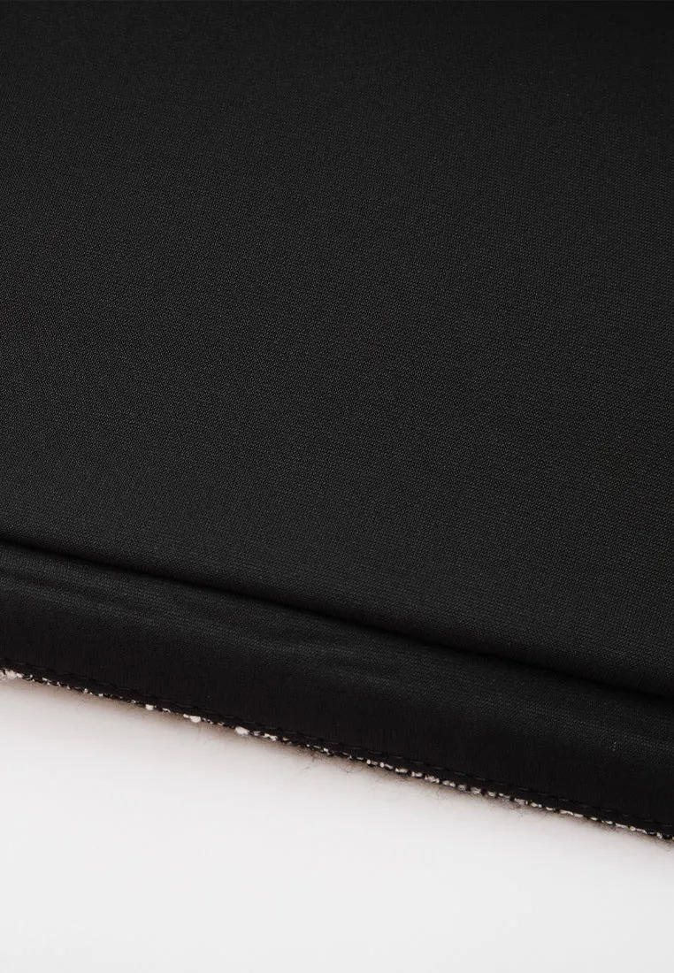 Sequin-detail Sliver-lurex Notch-lapel Cape