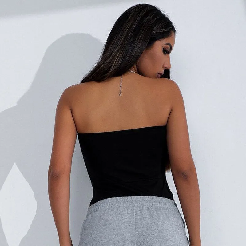 Sexy V Neck Backless Bodysuits