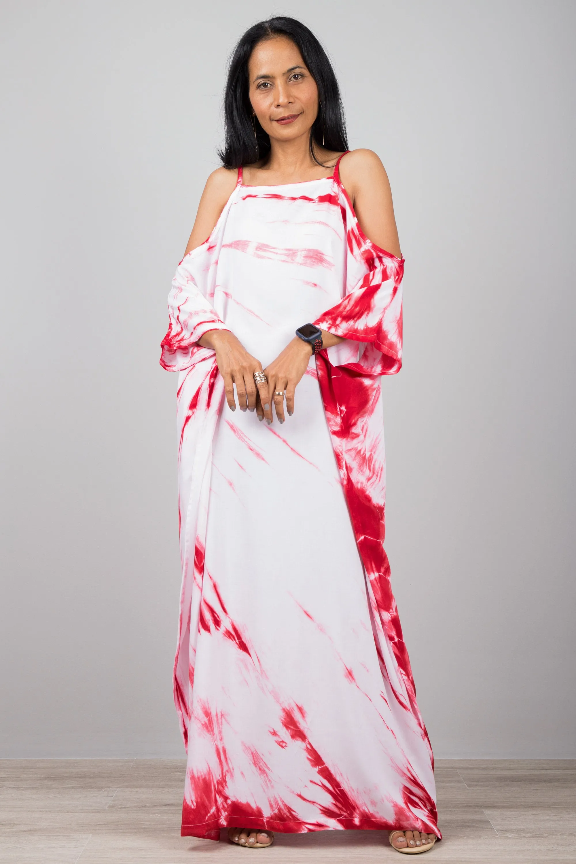 Shibori Tie dye kaftan dress