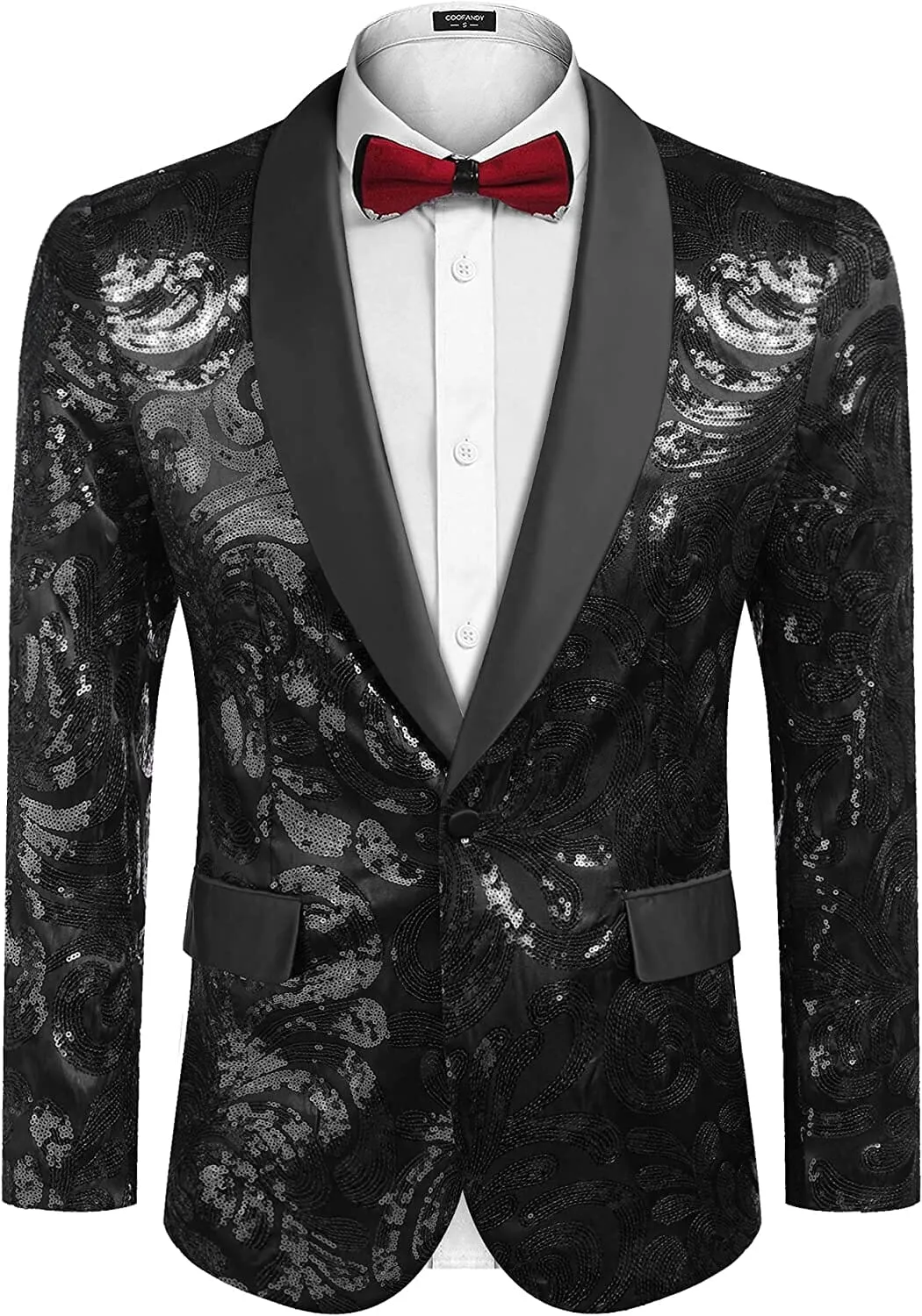 Shiny Sequins Blazer Floral Blazer (US Only)