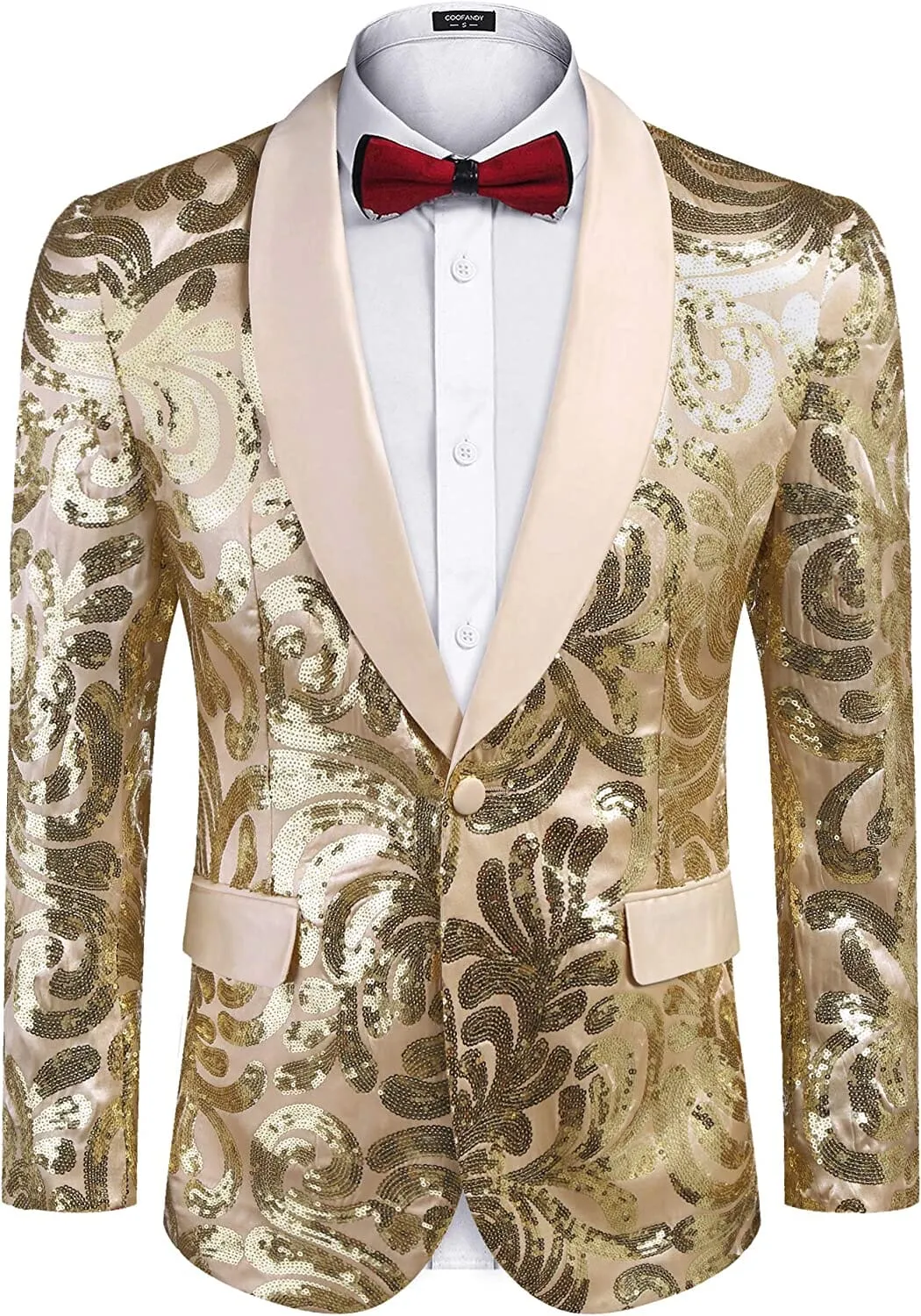 Shiny Sequins Blazer Floral Blazer (US Only)