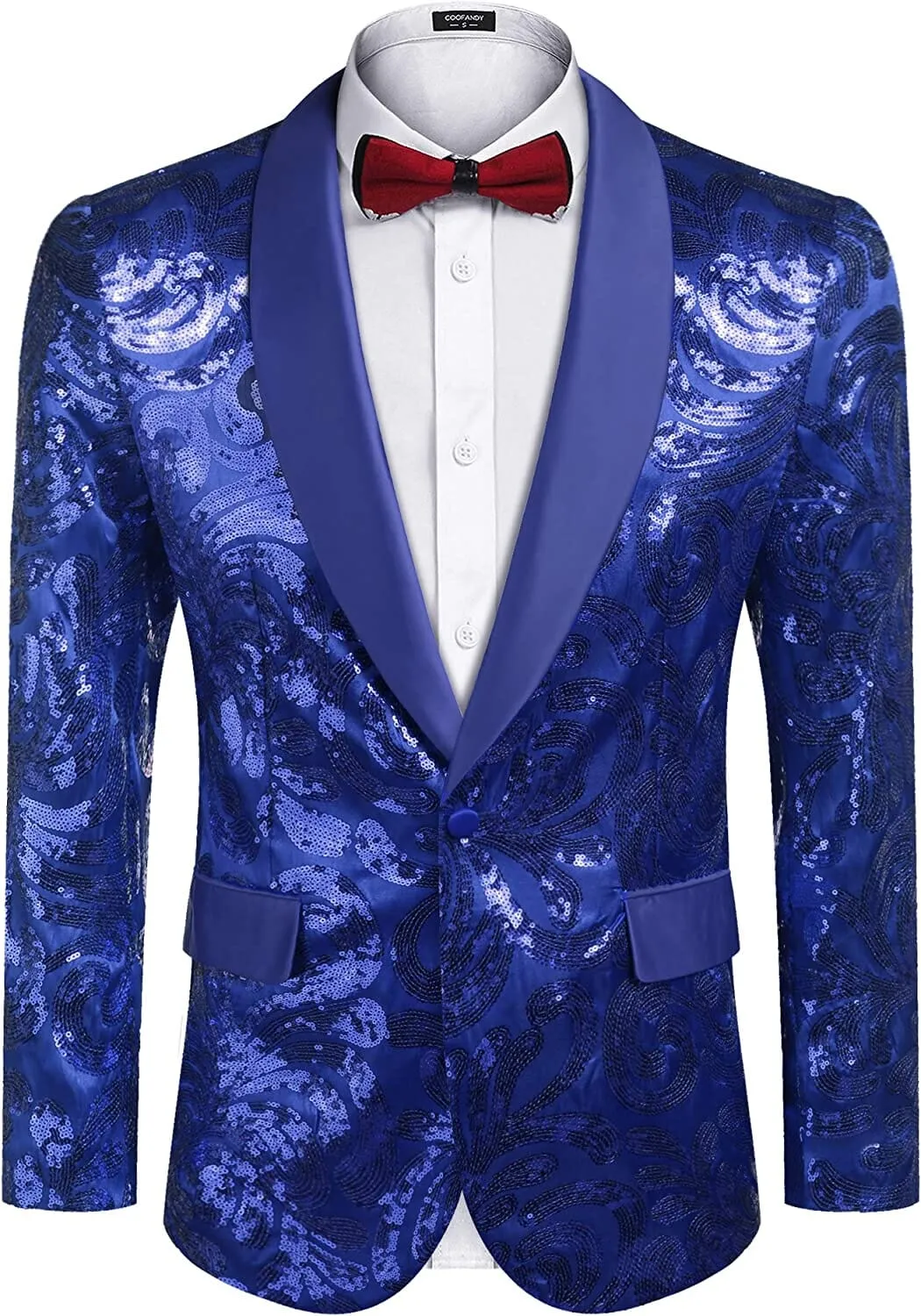 Shiny Sequins Blazer Floral Blazer (US Only)