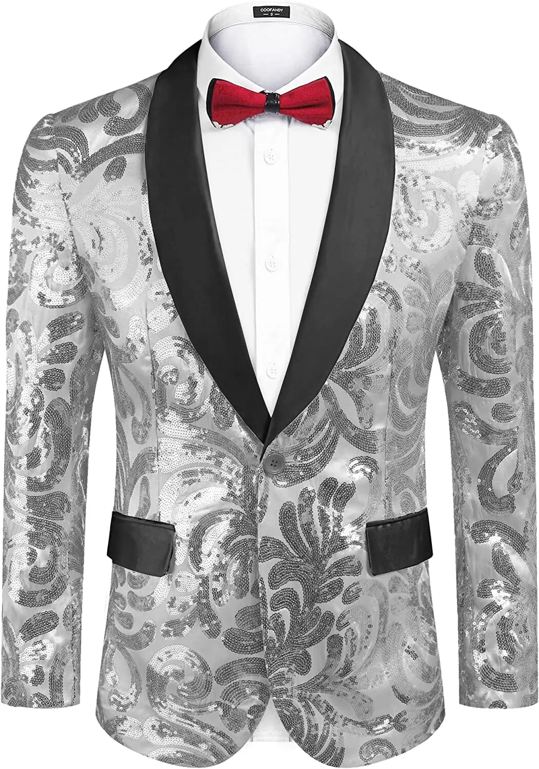 Shiny Sequins Blazer Floral Blazer (US Only)