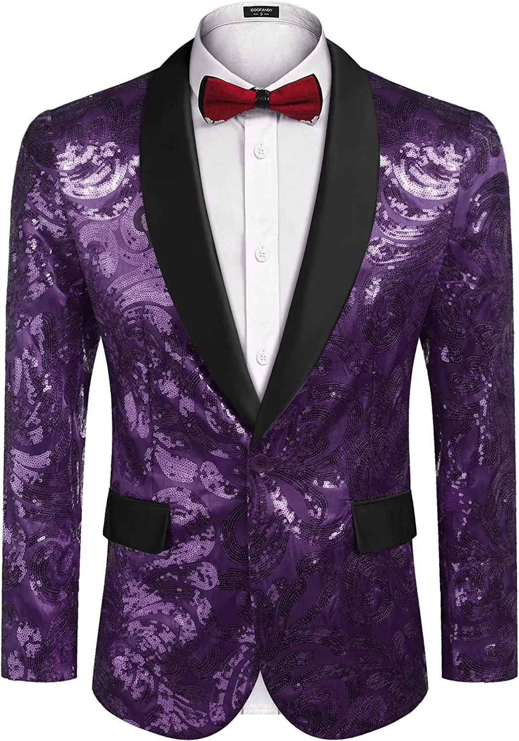 Shiny Sequins Blazer Floral Blazer (US Only)