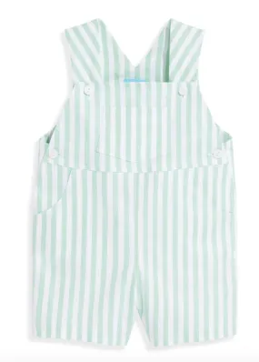 Short Overall- Green Wide Oxford Stripe
