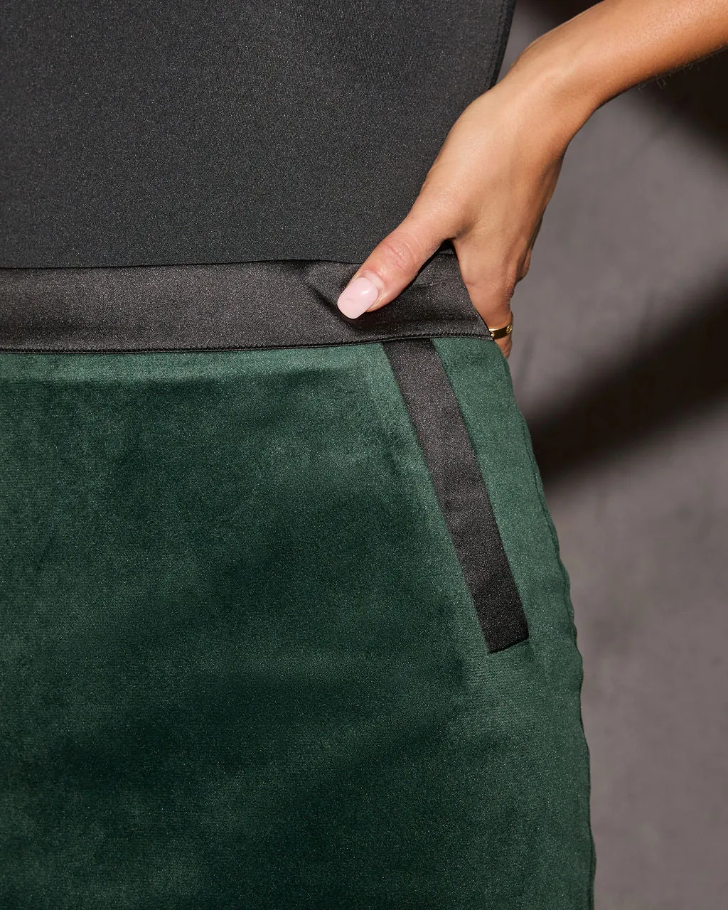 Show Out Velvet Mini Skirt