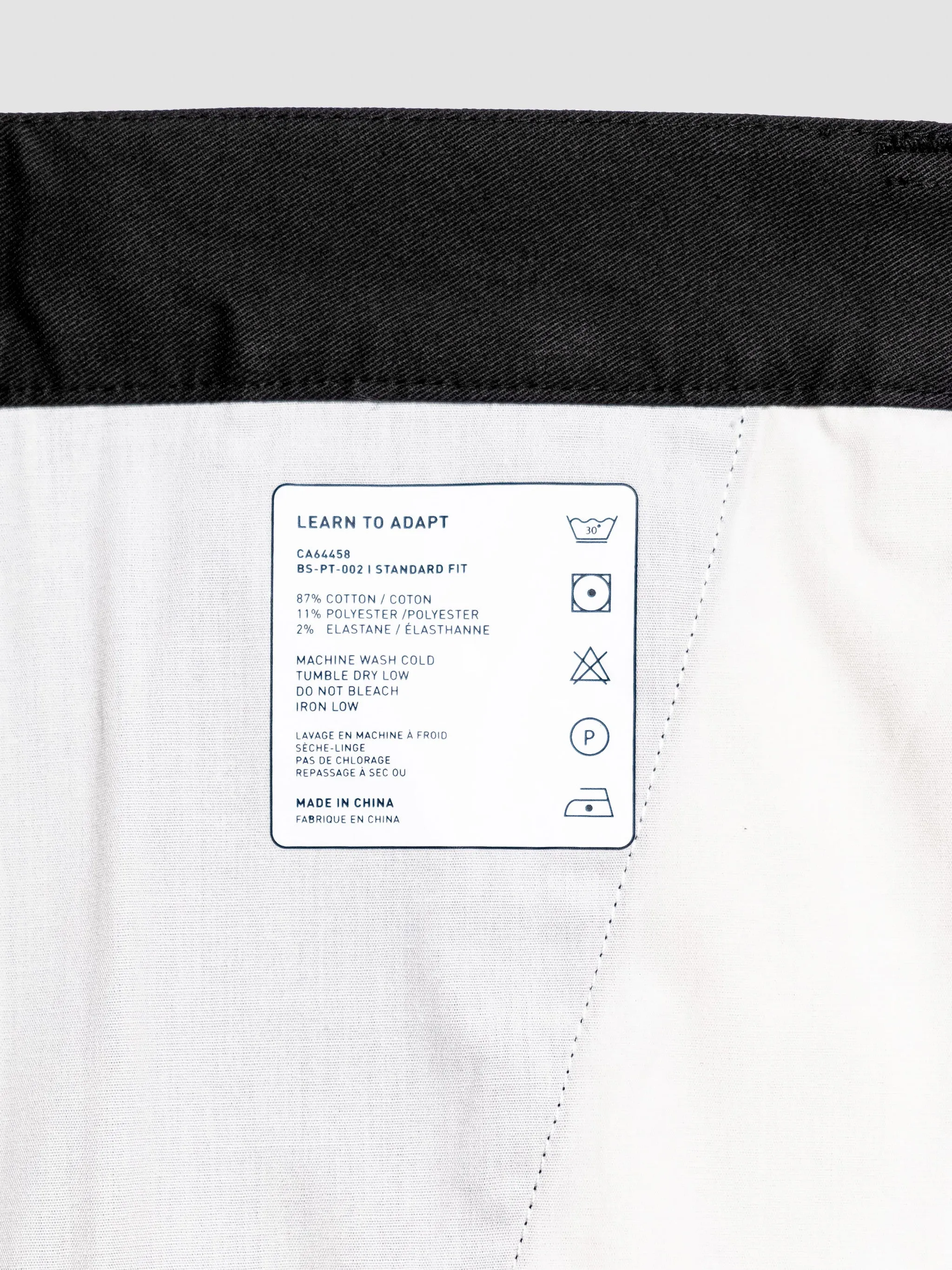 Standard Fit Chino Pant Black