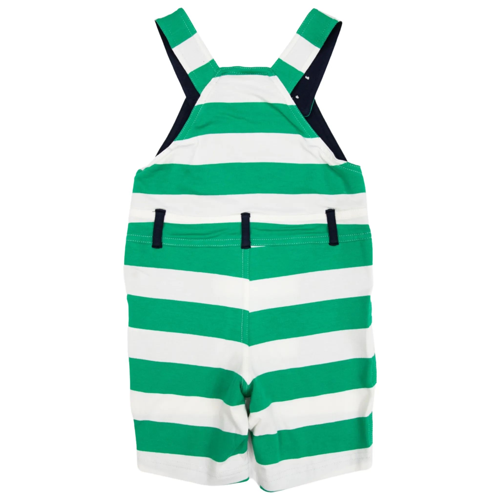 Striped Cotton Overall - Green Stripe