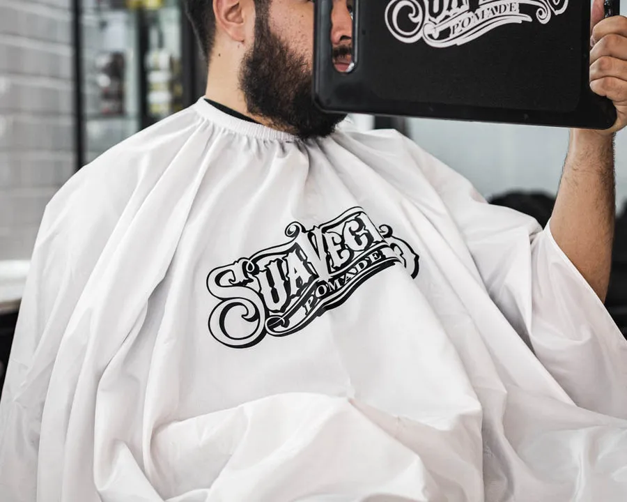 Suavecito Barber Cape - White