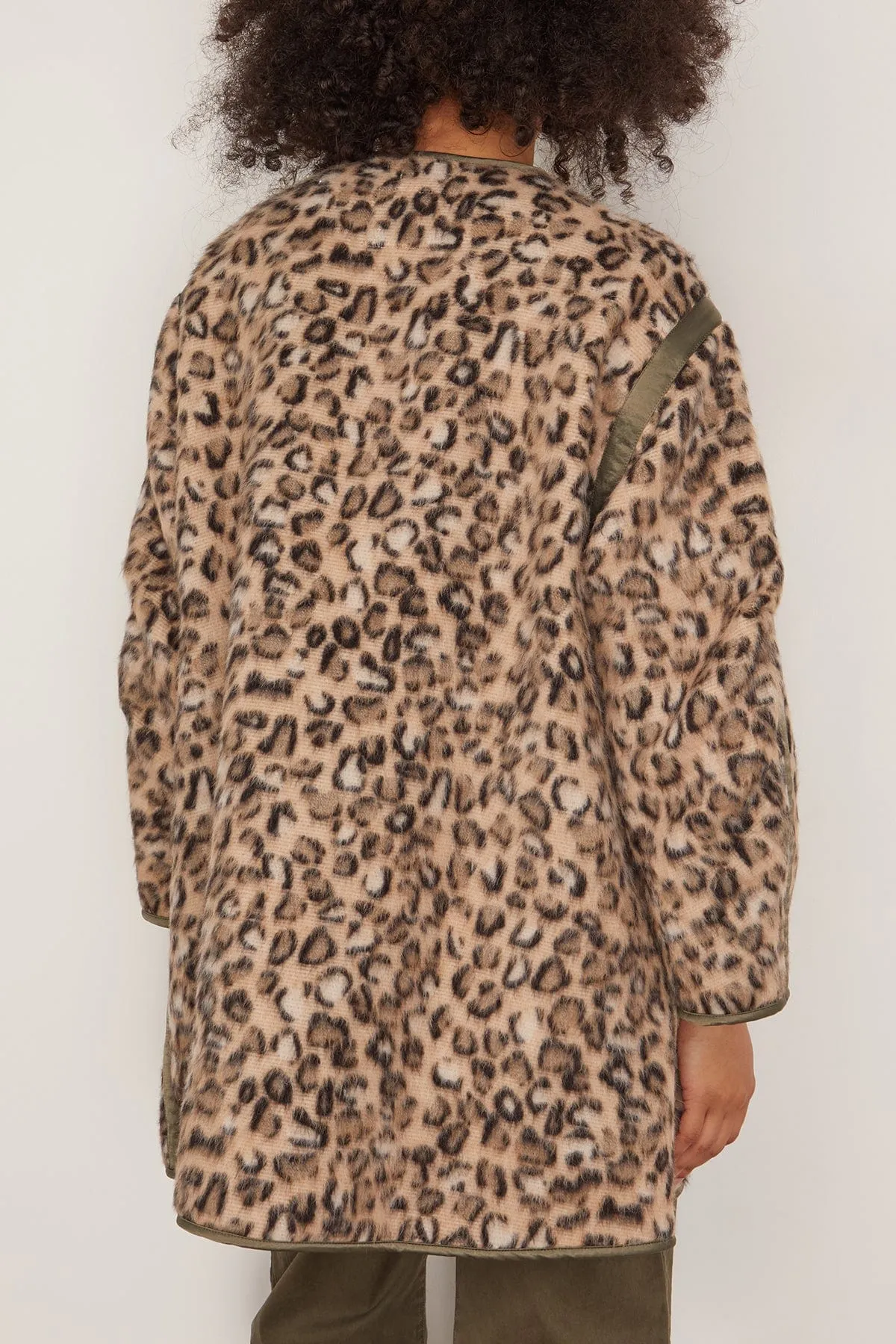 Taped Liner Coat in Wooly Leopard