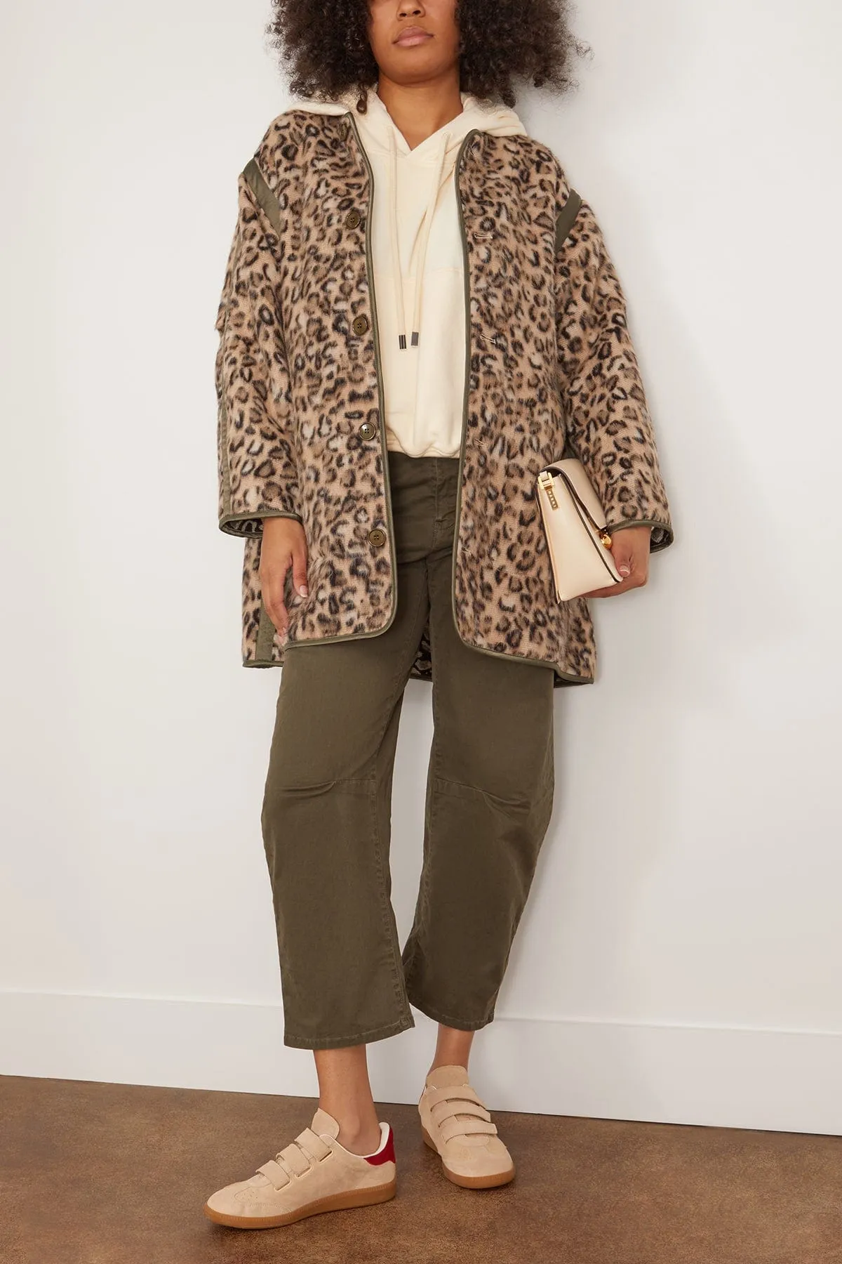 Taped Liner Coat in Wooly Leopard