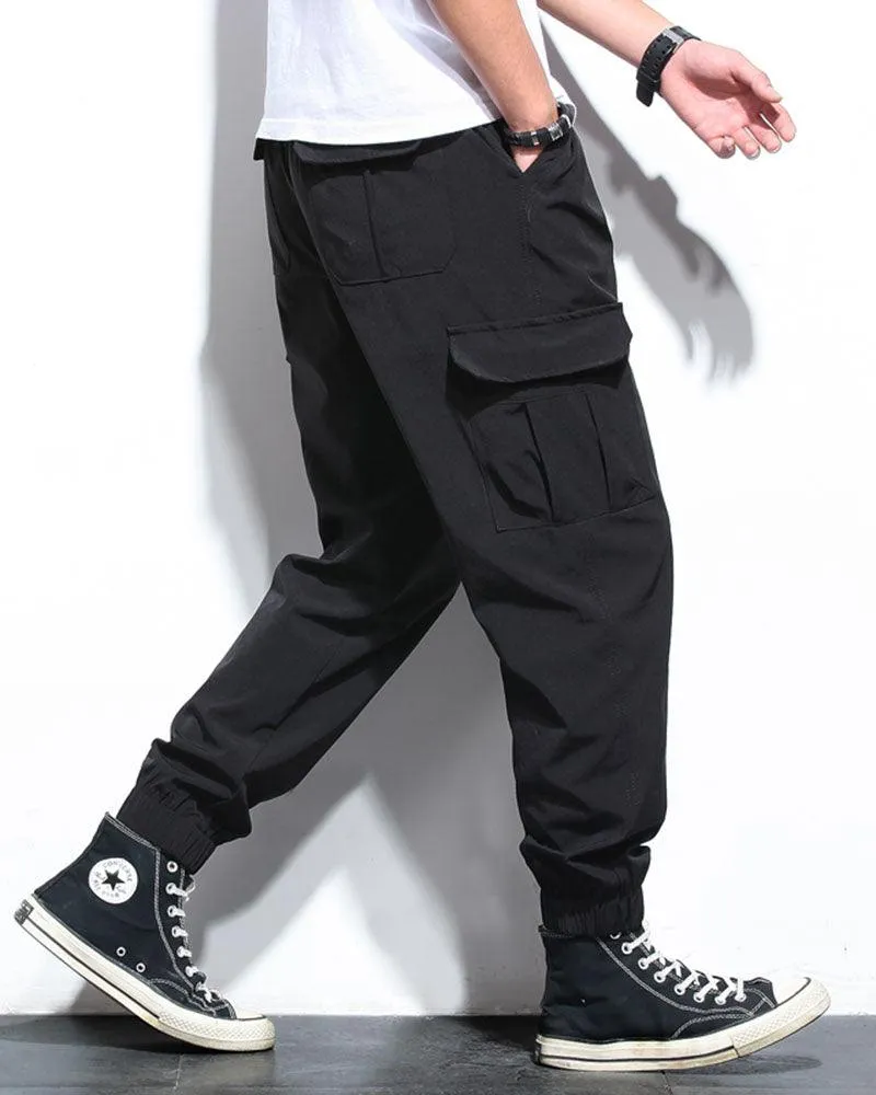 Techwear Ice Silk Camo Cargo Pants