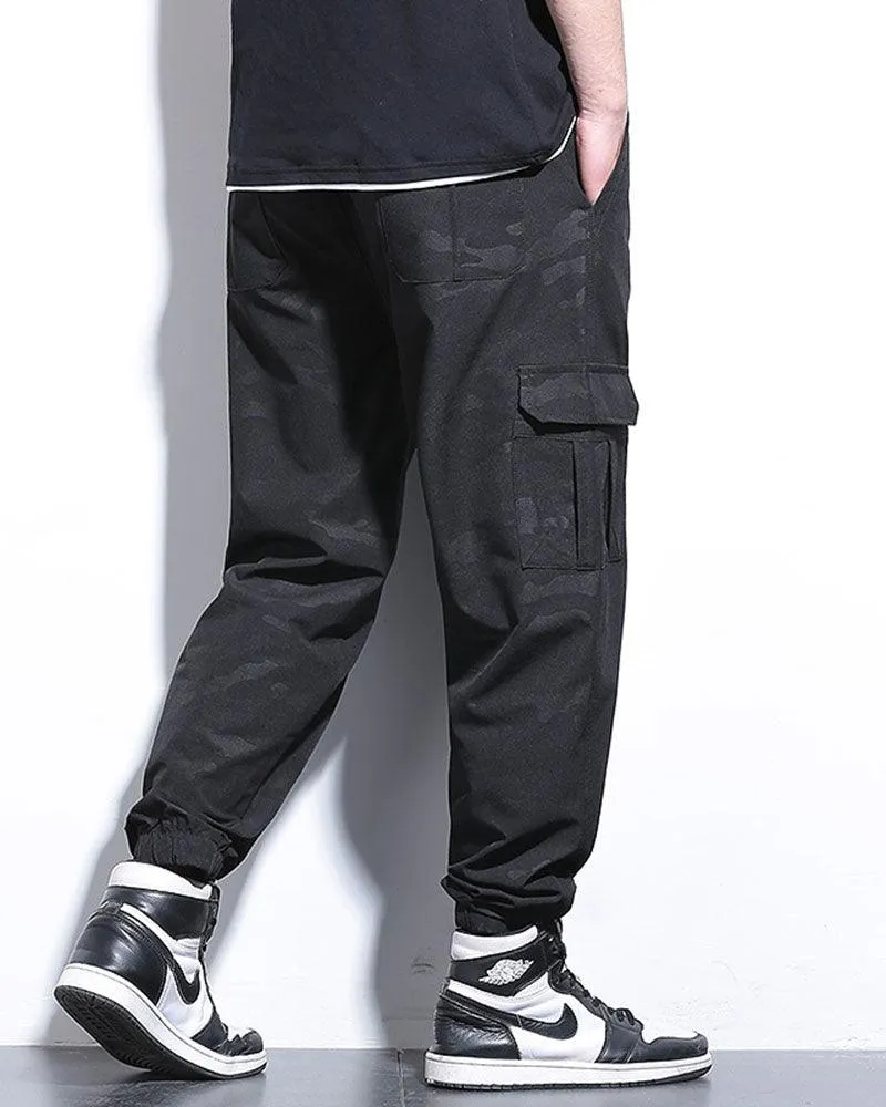 Techwear Ice Silk Camo Cargo Pants