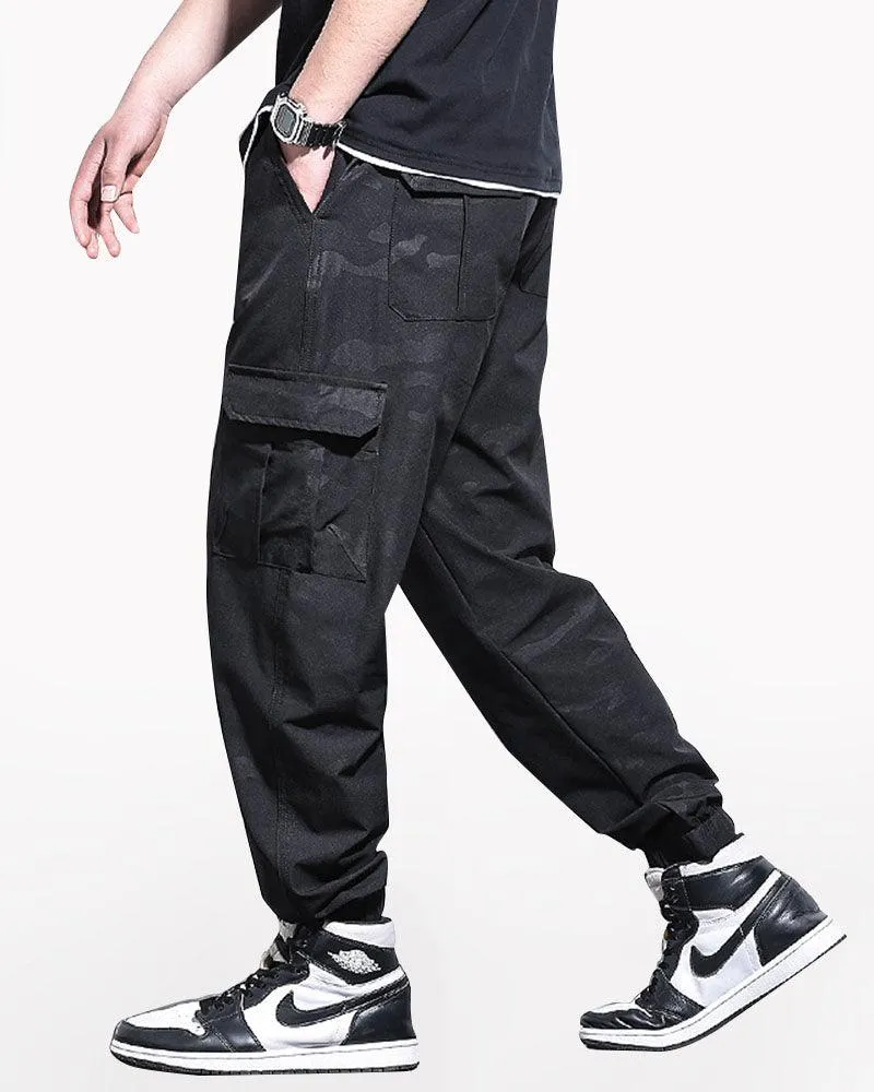 Techwear Ice Silk Camo Cargo Pants