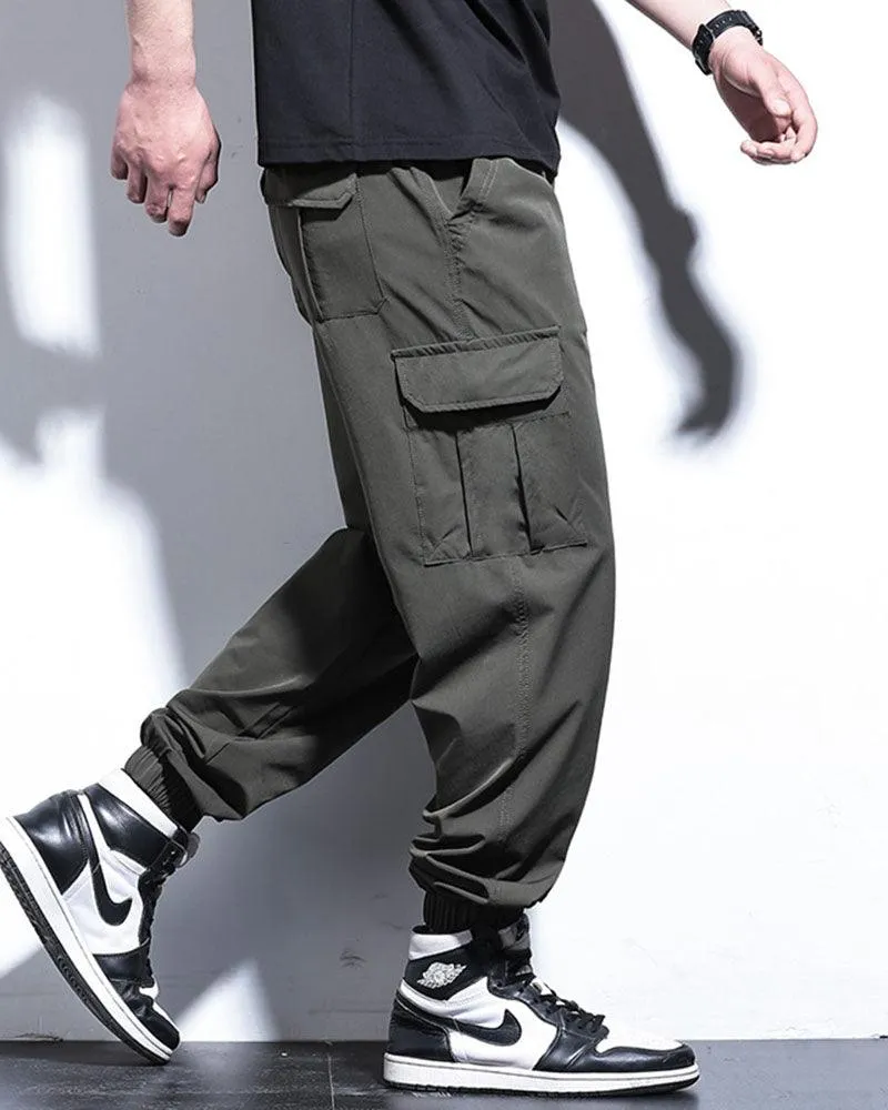 Techwear Ice Silk Camo Cargo Pants