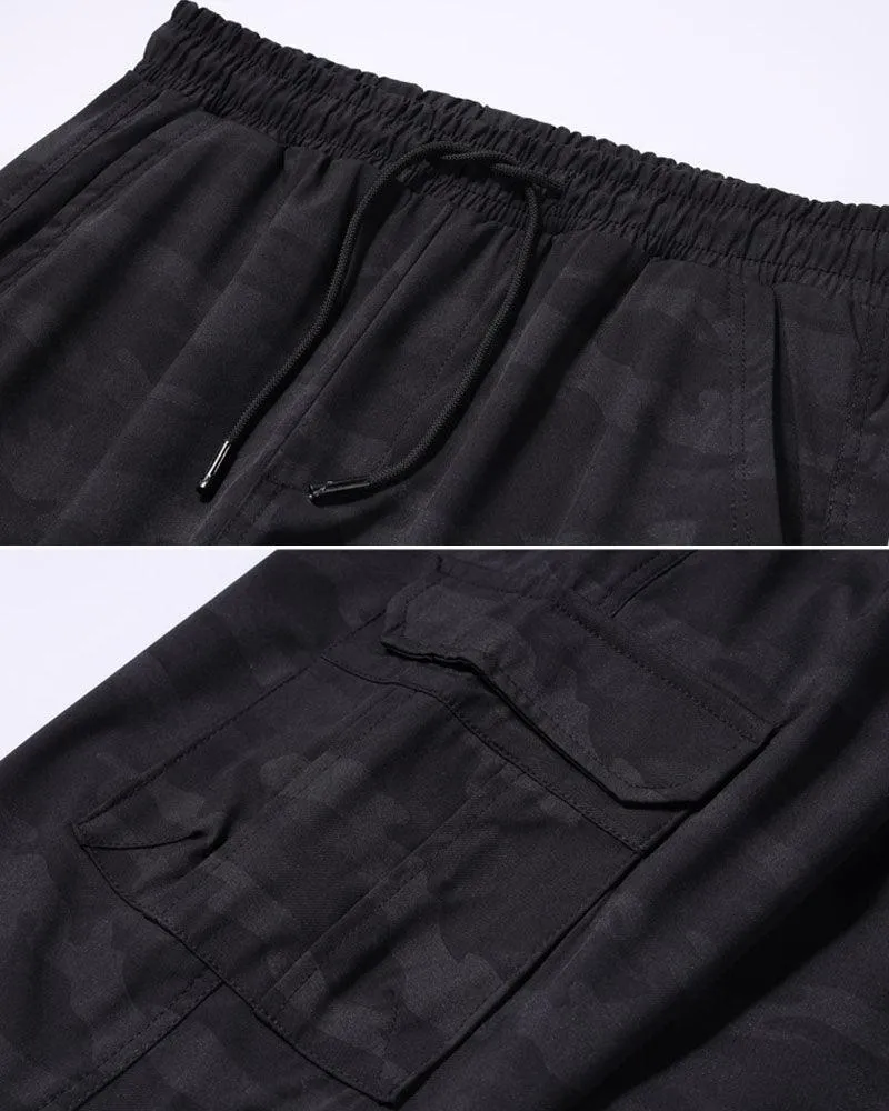 Techwear Ice Silk Camo Cargo Pants