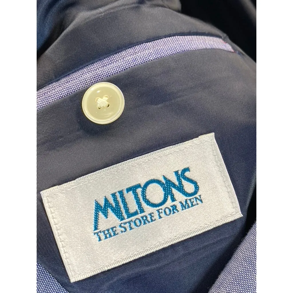 TOMMY HILFIGER Men's Blue Chambray Two-Button Blazer SZ 38R