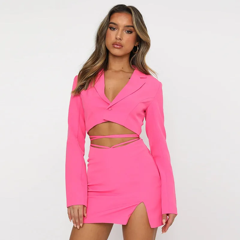 Tory Two Piece Cropped Blazer Matching Set
