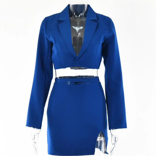 Tory Two Piece Cropped Blazer Matching Set