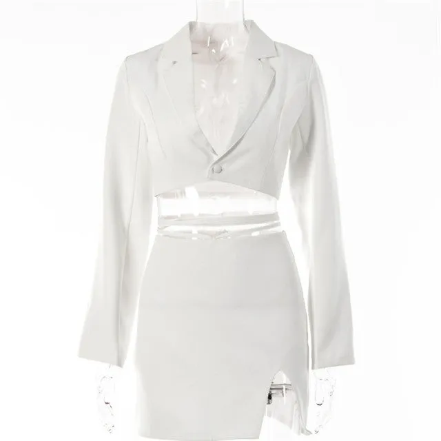 Tory Two Piece Cropped Blazer Matching Set