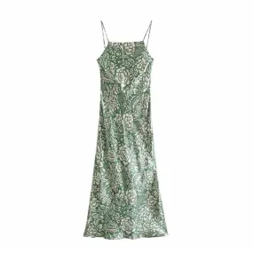 VINTAGE BACKLESS SLEEVELESS STRAP SLIP BEACH DRESS