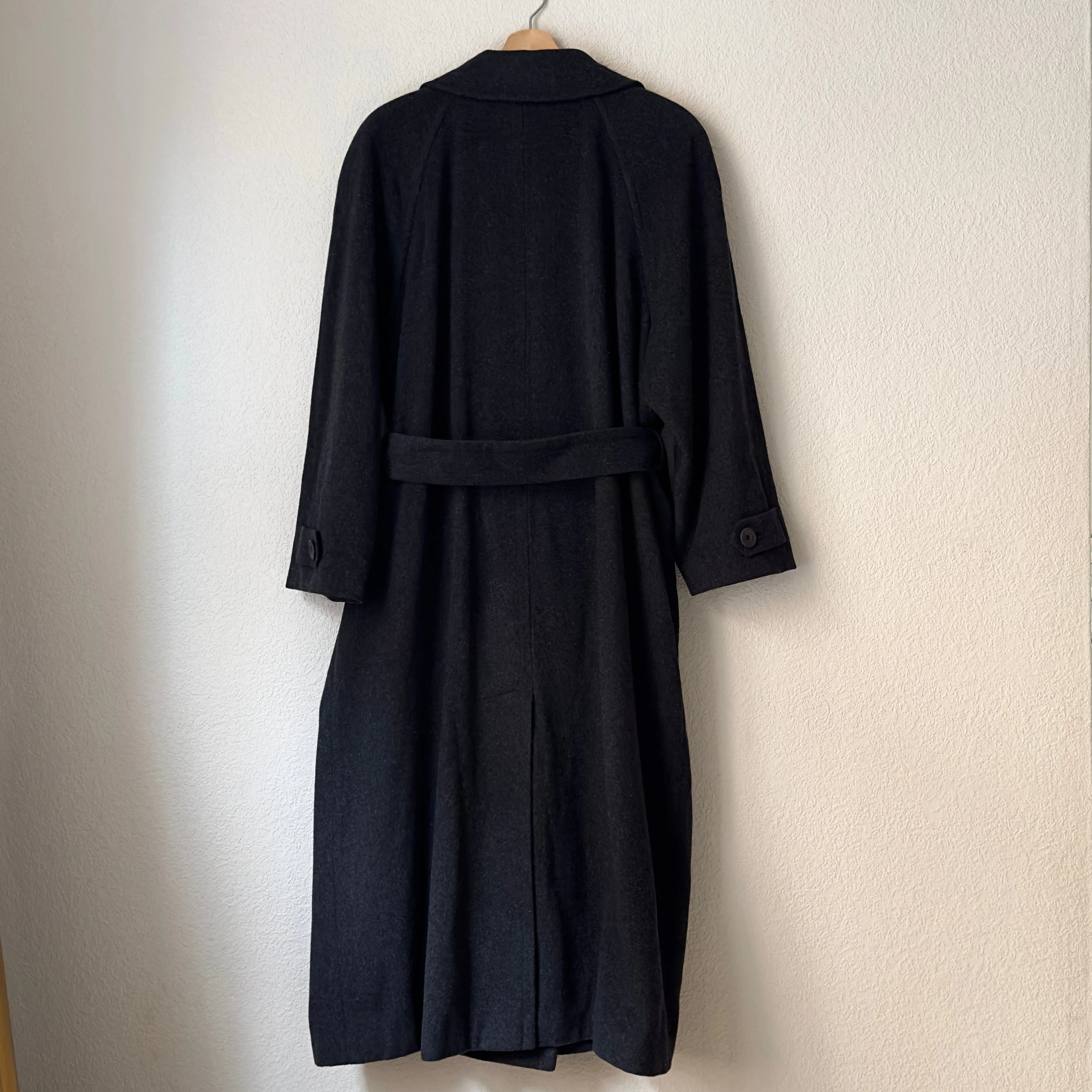 Vintage GreyMelange Wool Coat - size L-XL