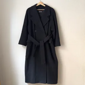 Vintage GreyMelange Wool Coat - size L-XL