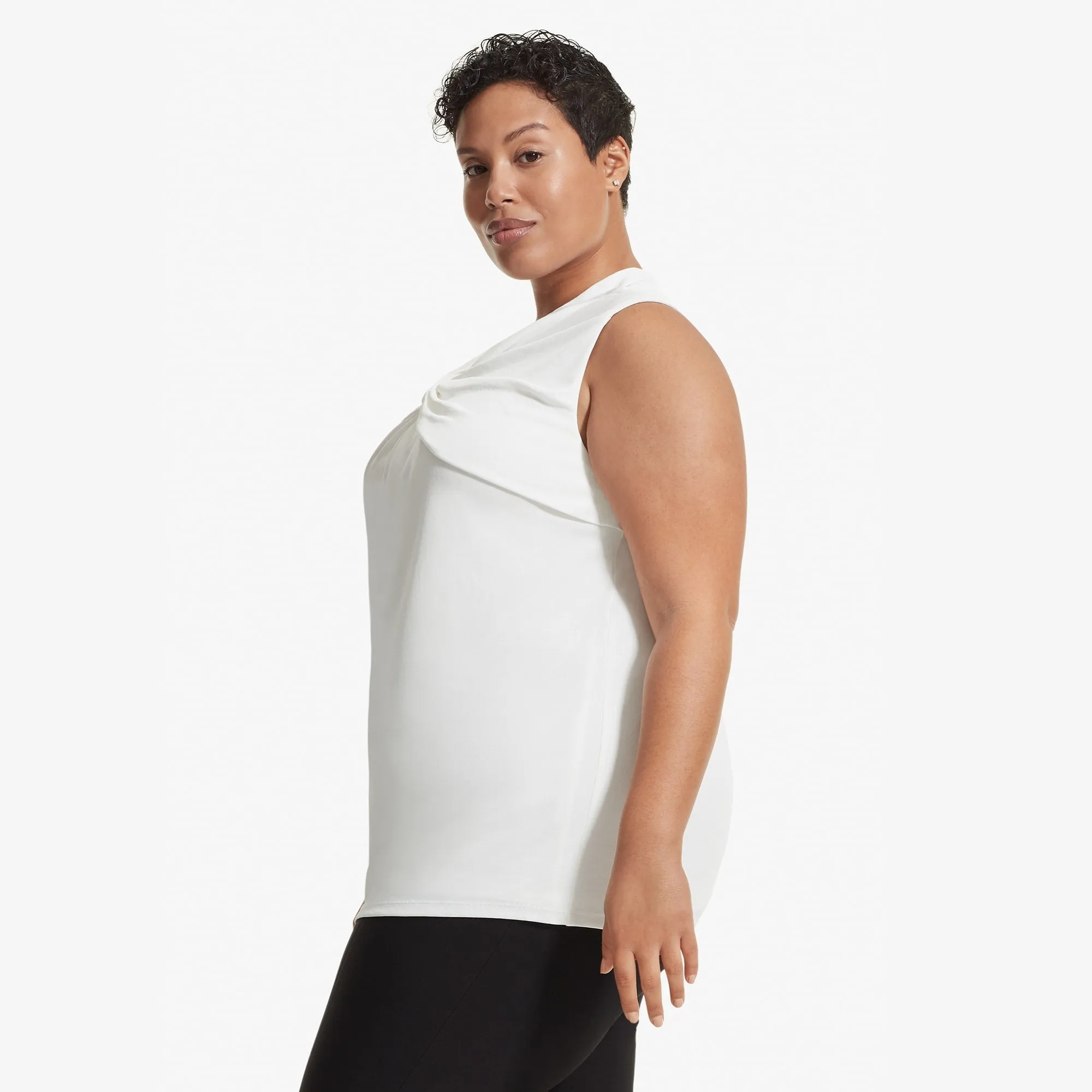 Walters Top - Knit Crepe :: Ivory