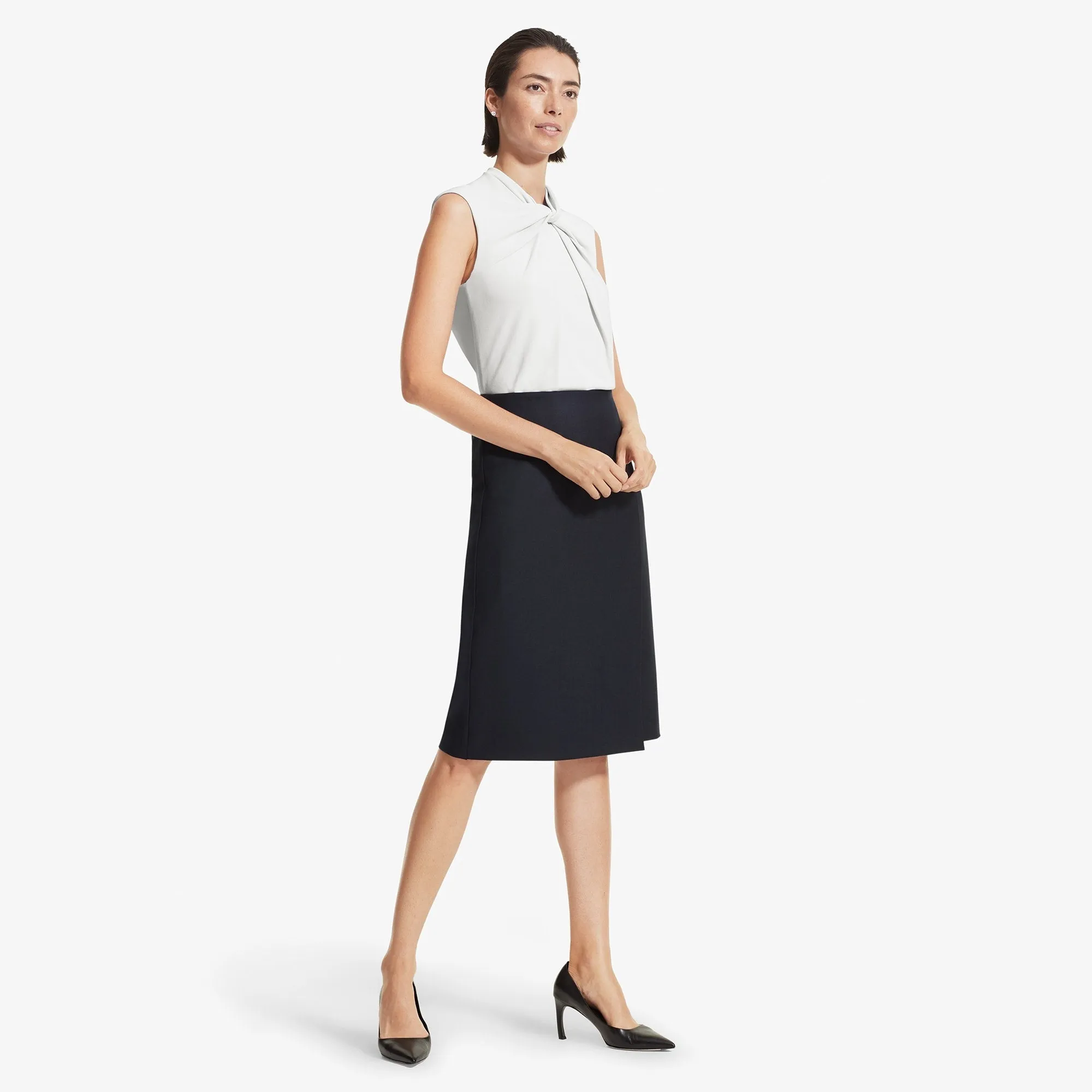 Walters Top - Knit Crepe :: Ivory
