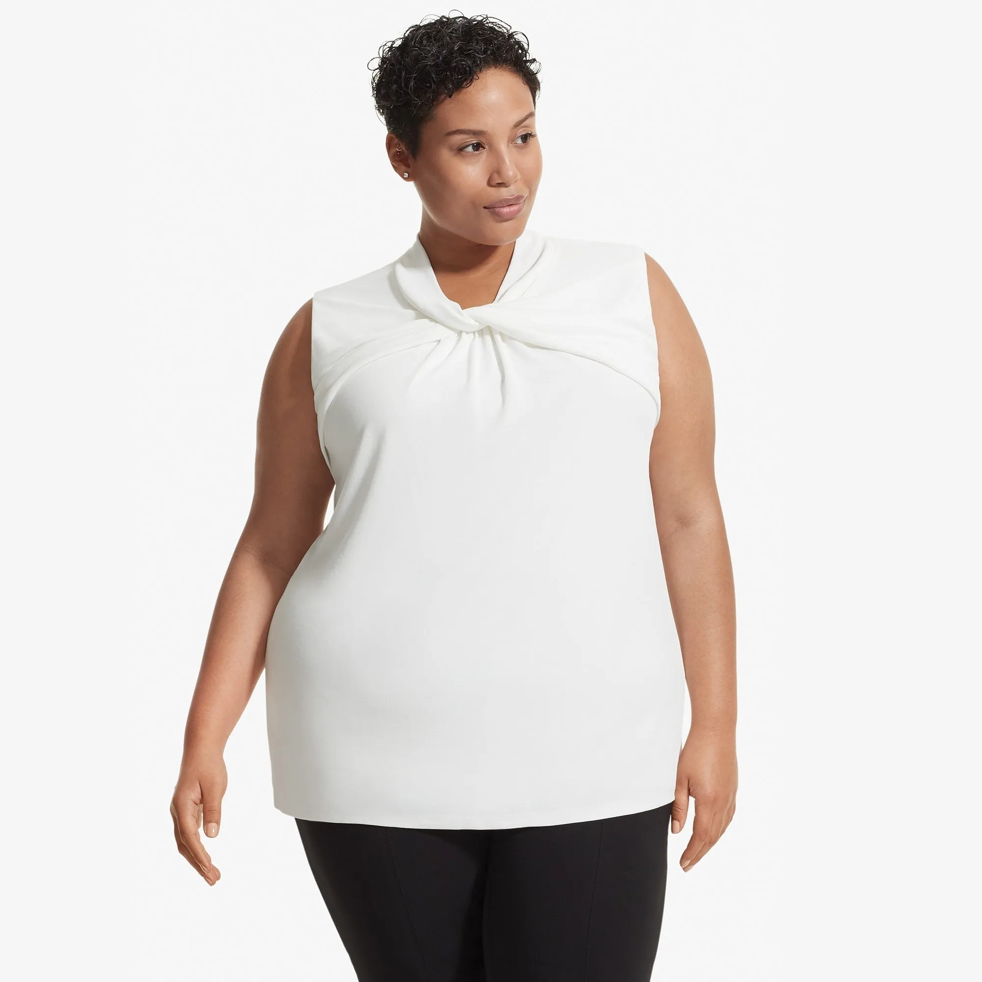 Walters Top - Knit Crepe :: Ivory